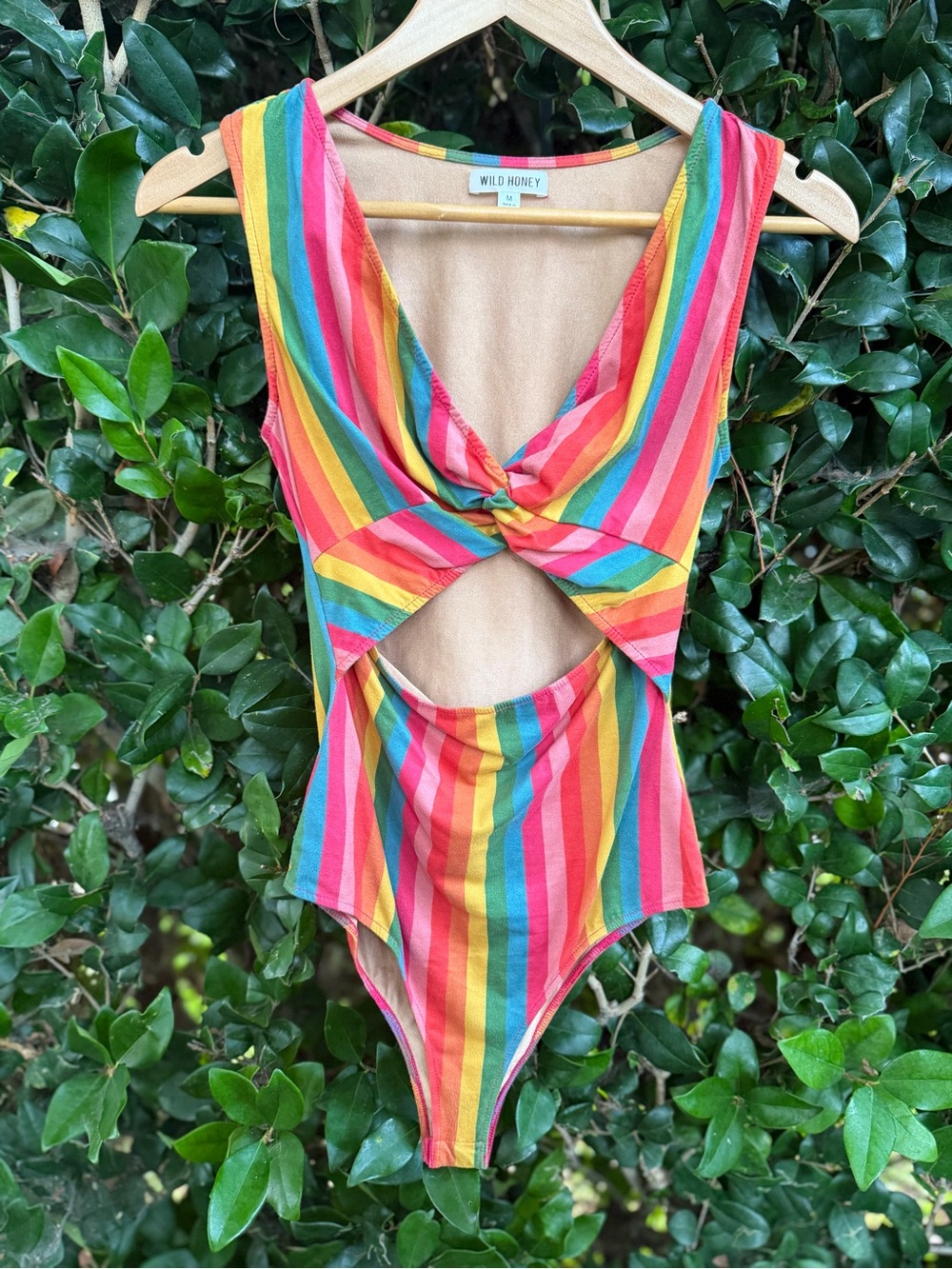 Wild Honey Kids Rainbow Stripe One-Piece Swimsuit - Multicolor